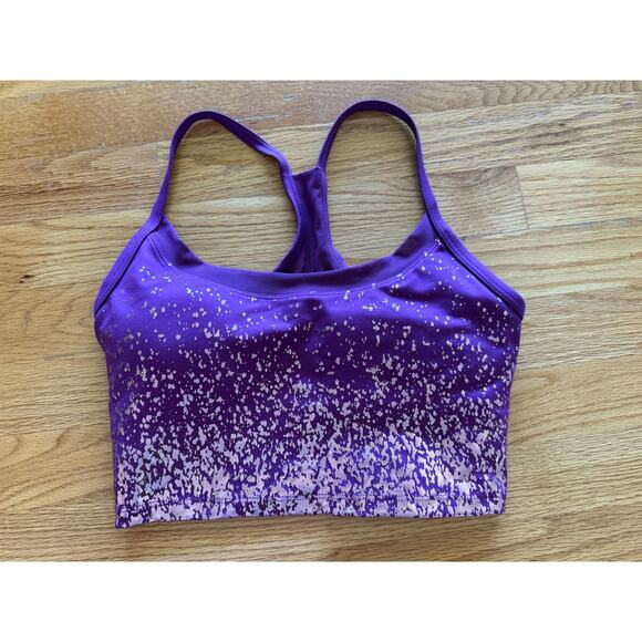 Marika Women's Purple Glitter Medium Support Sports Bra - S - Picture 1 of 6